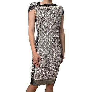 Byron Lars Beauty Mark Dress Bodycon Knee Length Fitted Knit Size 0 Extra Small